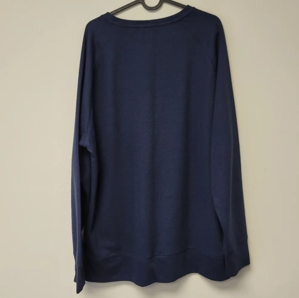 Banana Republic Waffle Knit Crew Neck Sweater Blue XL
